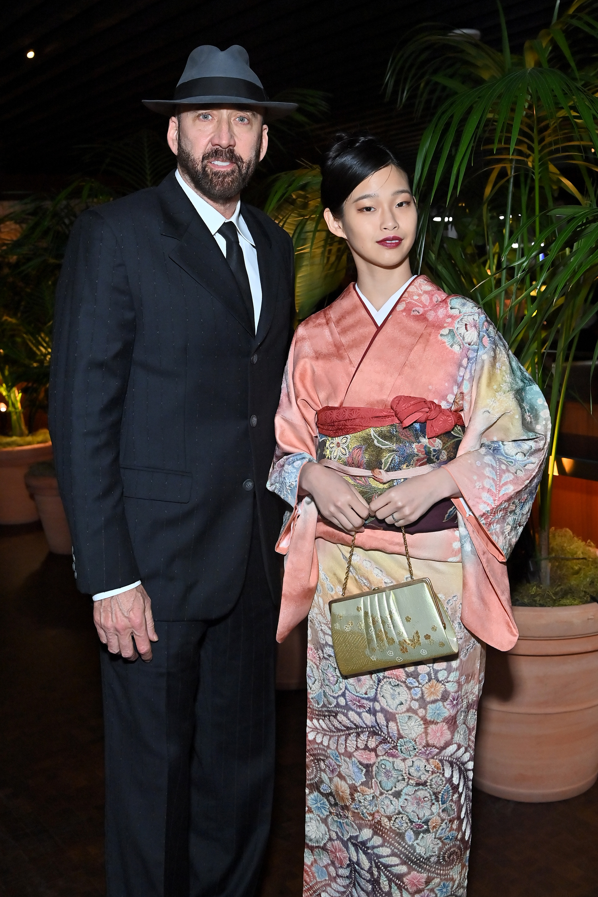 Nicolas Cage and Riko Shibata in West Hollywood, California on November 18, 2021 | Source: Getty Images