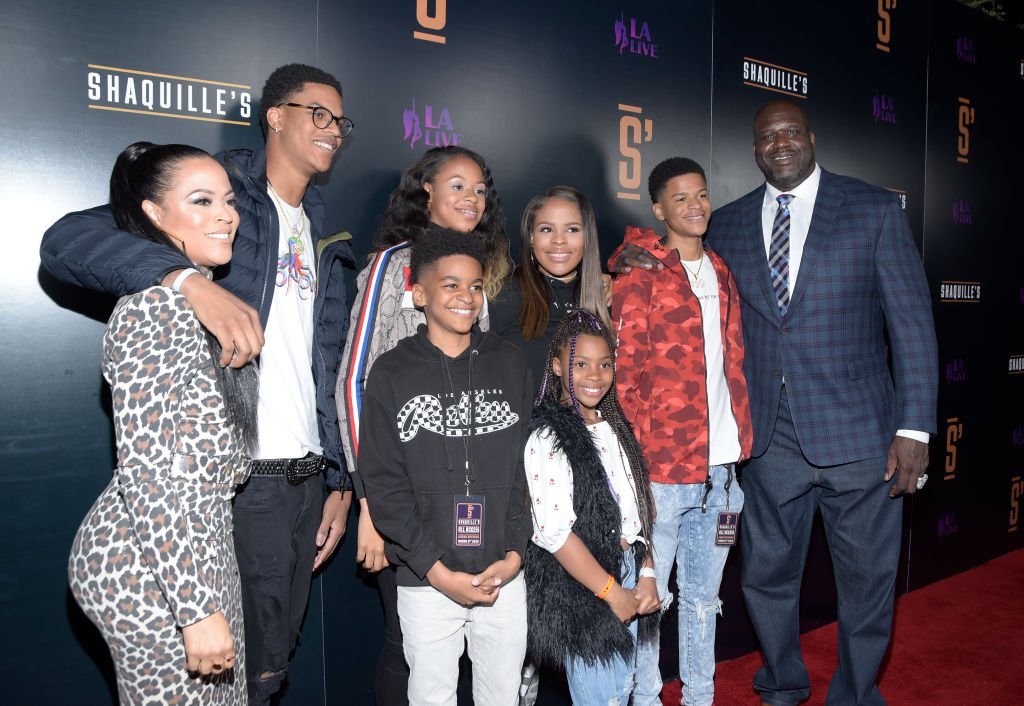 Shaunie O'Neal, Shaquille O'Neal and family at the grand opening of Shaquille's At L.A. Live on March 09, 2019, in Los Angeles, California | Source: Getty Images