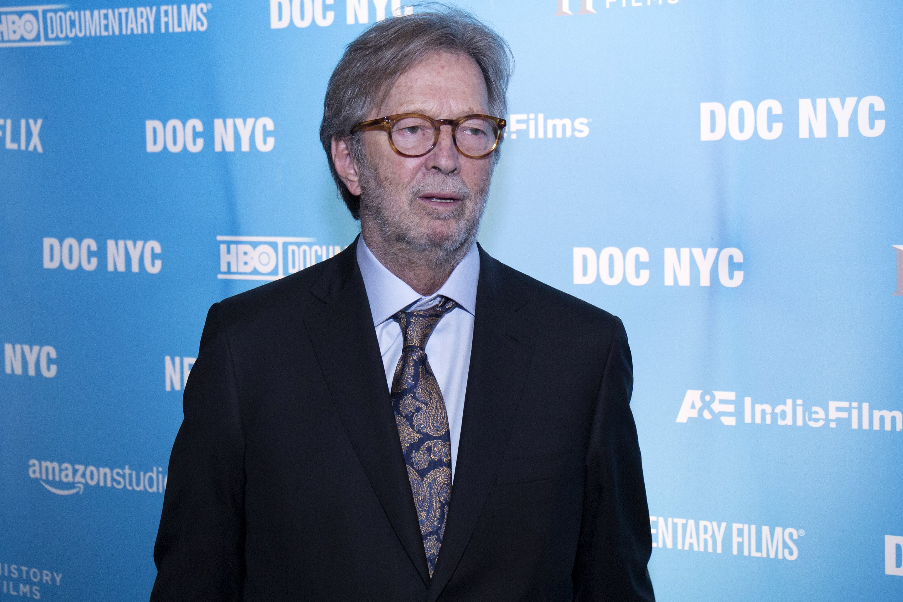 Eric Clapton attends the NYC Closing Night Screening of "Eric Clapton: Life In 12 Bars" at SVA Theatre on November 16, 2017 in New York City. | Source: Getty Images