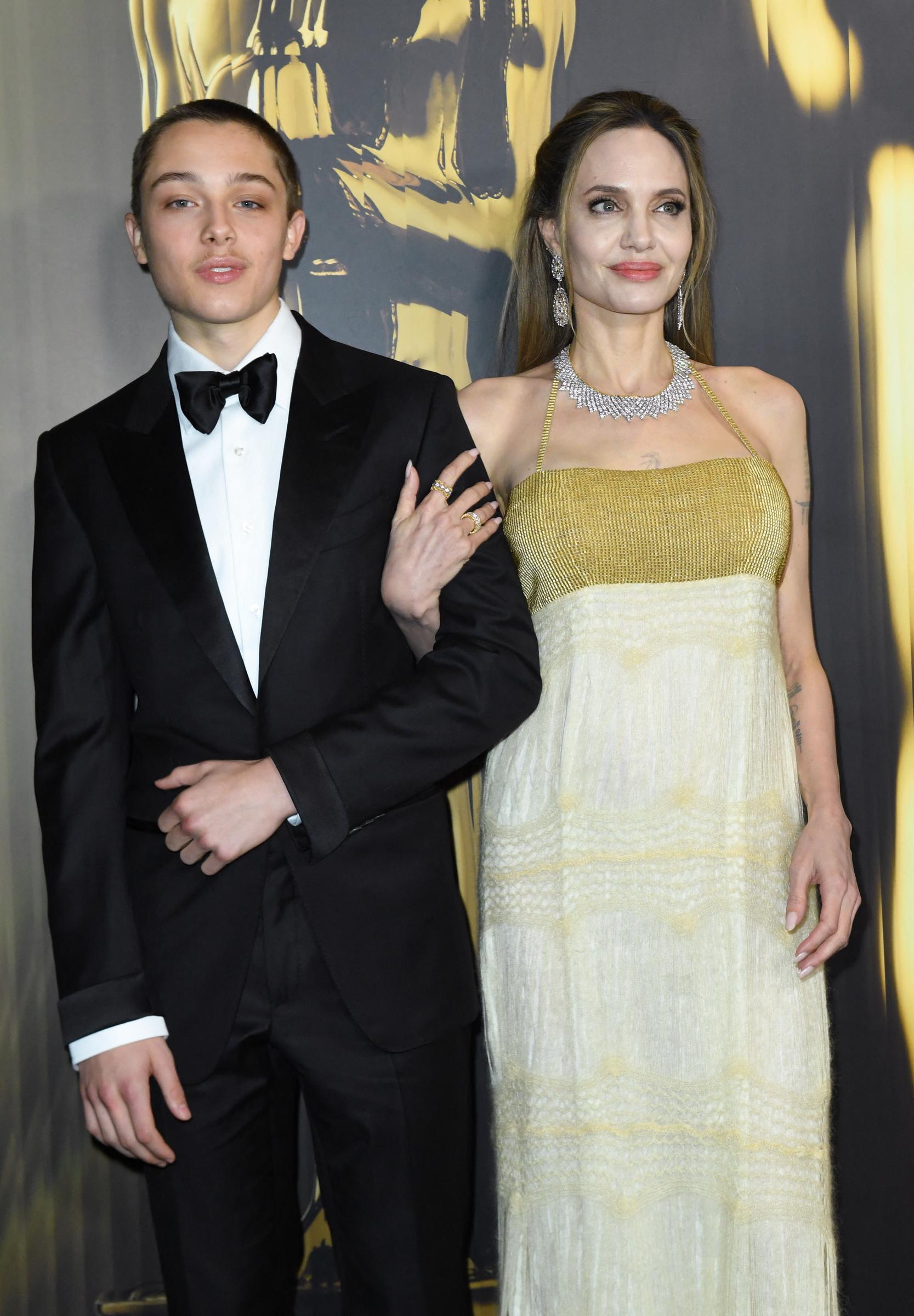 Knox Jolie-Pitt and Angelina Jolie at the 15th Governors Awards on November 17, 2024, in Los Angeles, California. | Source: Getty Images