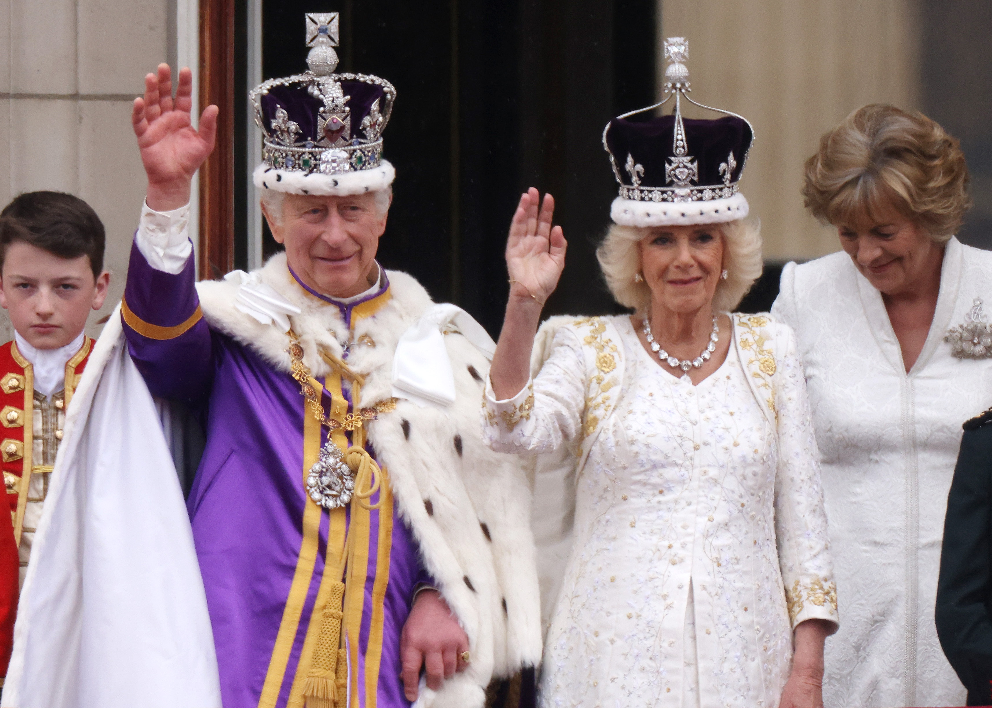 King Charles III and Queen Camilla at the Buckingham Palace balcony during their Coronation on May 06, 2023 | Source: Getty Images