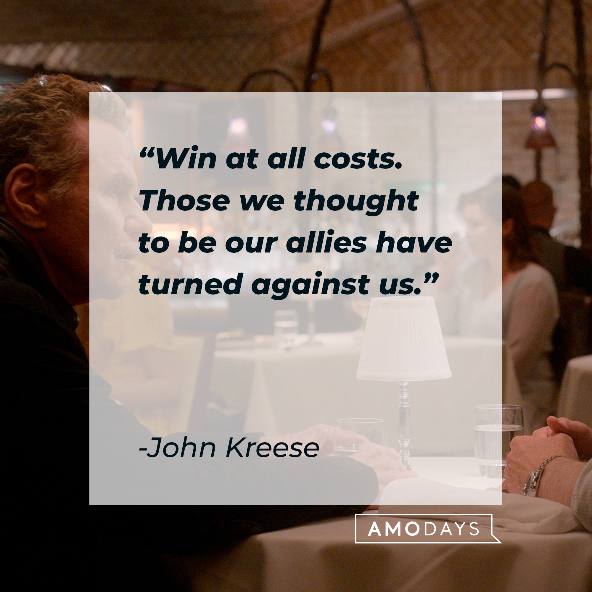 John Kreese, with his quote: “Win at all costs. Those we thought to be our allies have turned against us.” │Source: facebook.com/CobraKaiSeries