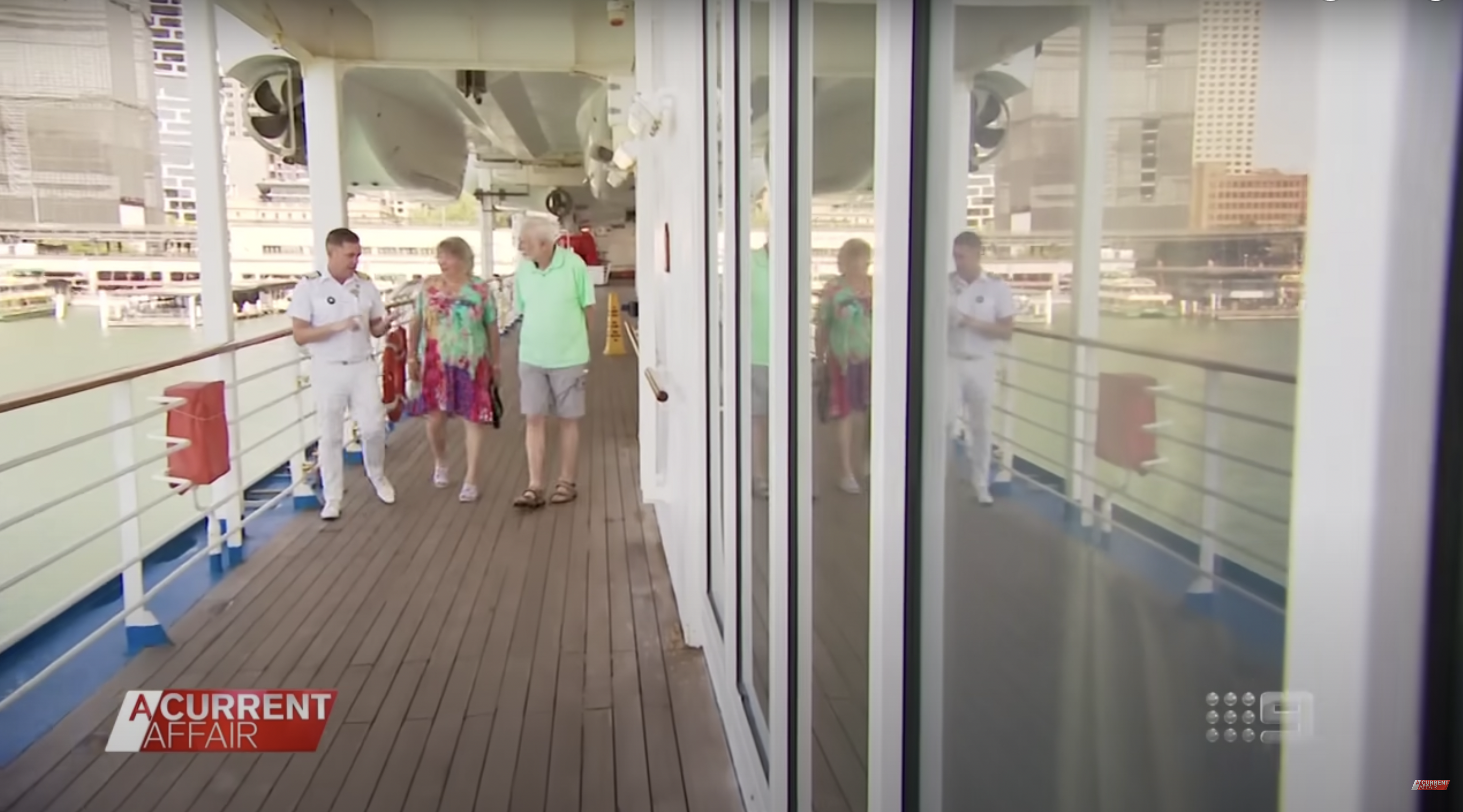 Marty and Jess Ansen on a cruise ship. | Source: YouTube/ACurrentAffair