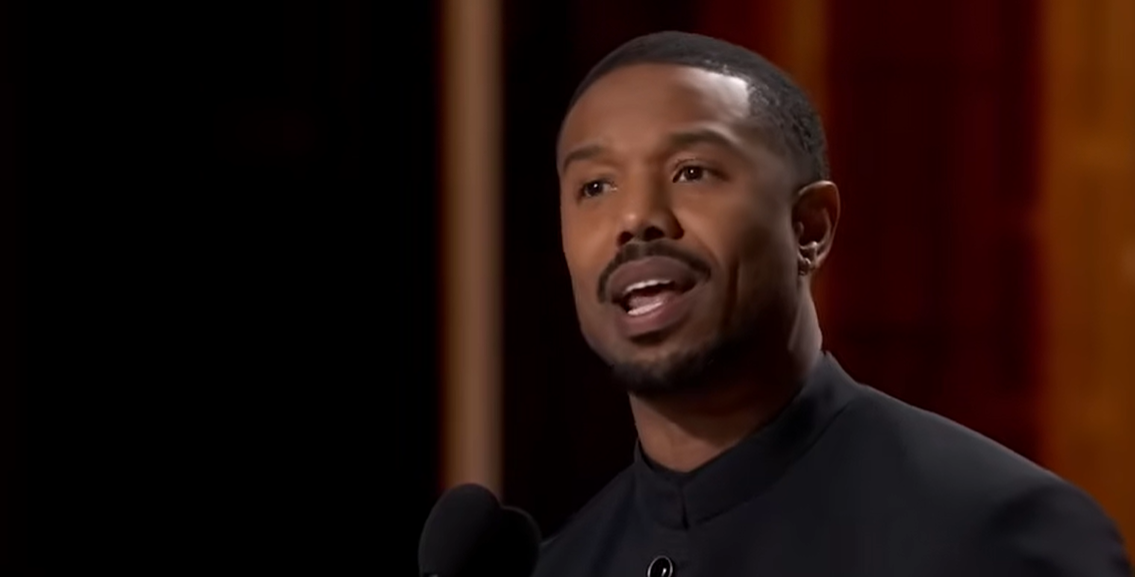 Michael B. Jordan closes his speech by thanking fans, supporters of the film "Sinners," and everyone who helped make the moment possible. | Source: YouTube/ABCNews