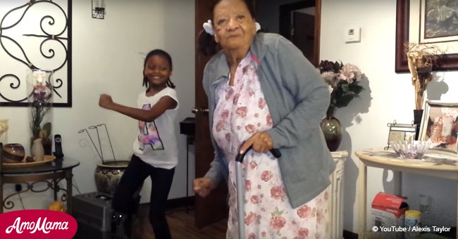97-year-old granny steals the show after great-granddaughter challenges her to dance