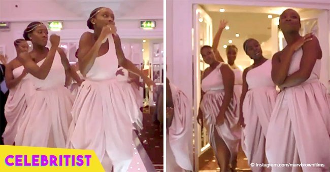 Bridesmaids make fiery 'Level Up' reception entrance in viral video