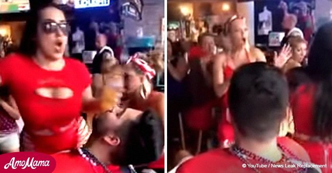 Waitress punches co-worker for slapping her bum while pouring alcohol