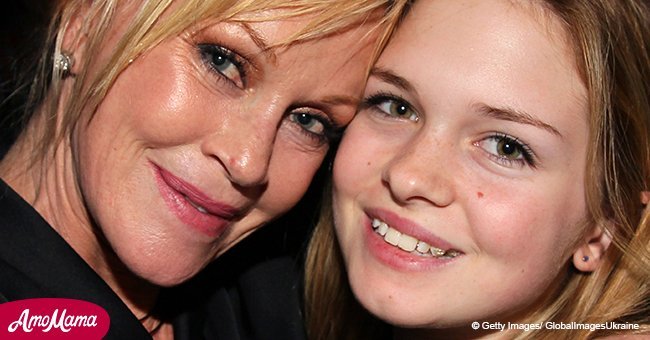 Melanie Griffith’s younger daughter Stella, 21, shares photo of herself in a nude lace bikini