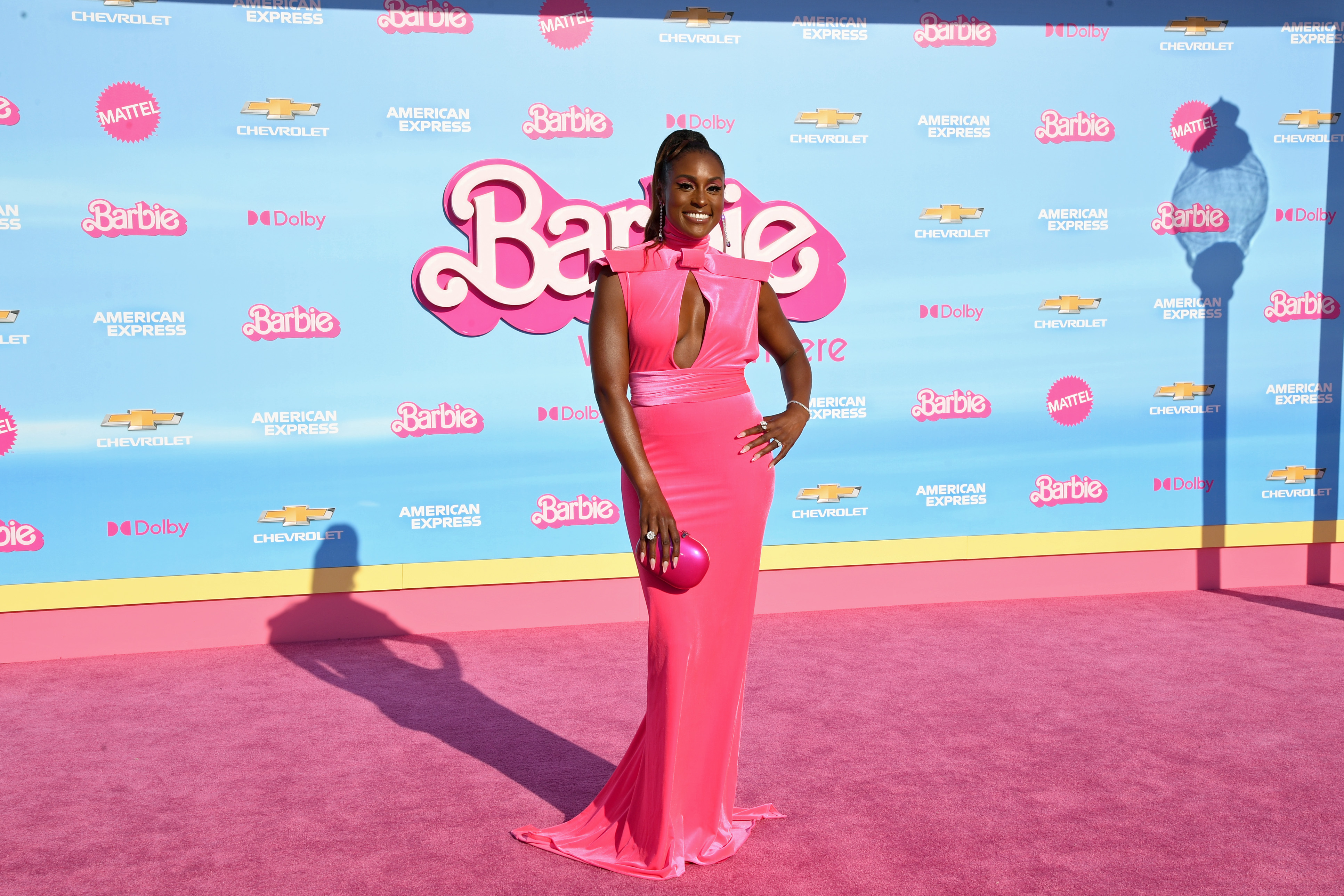 Issa Rae attends the World Premiere of "Barbie" at the Shrine Auditorium and Expo Hall on July 09, 2023, in Los Angeles, California. | Source: Getty Images