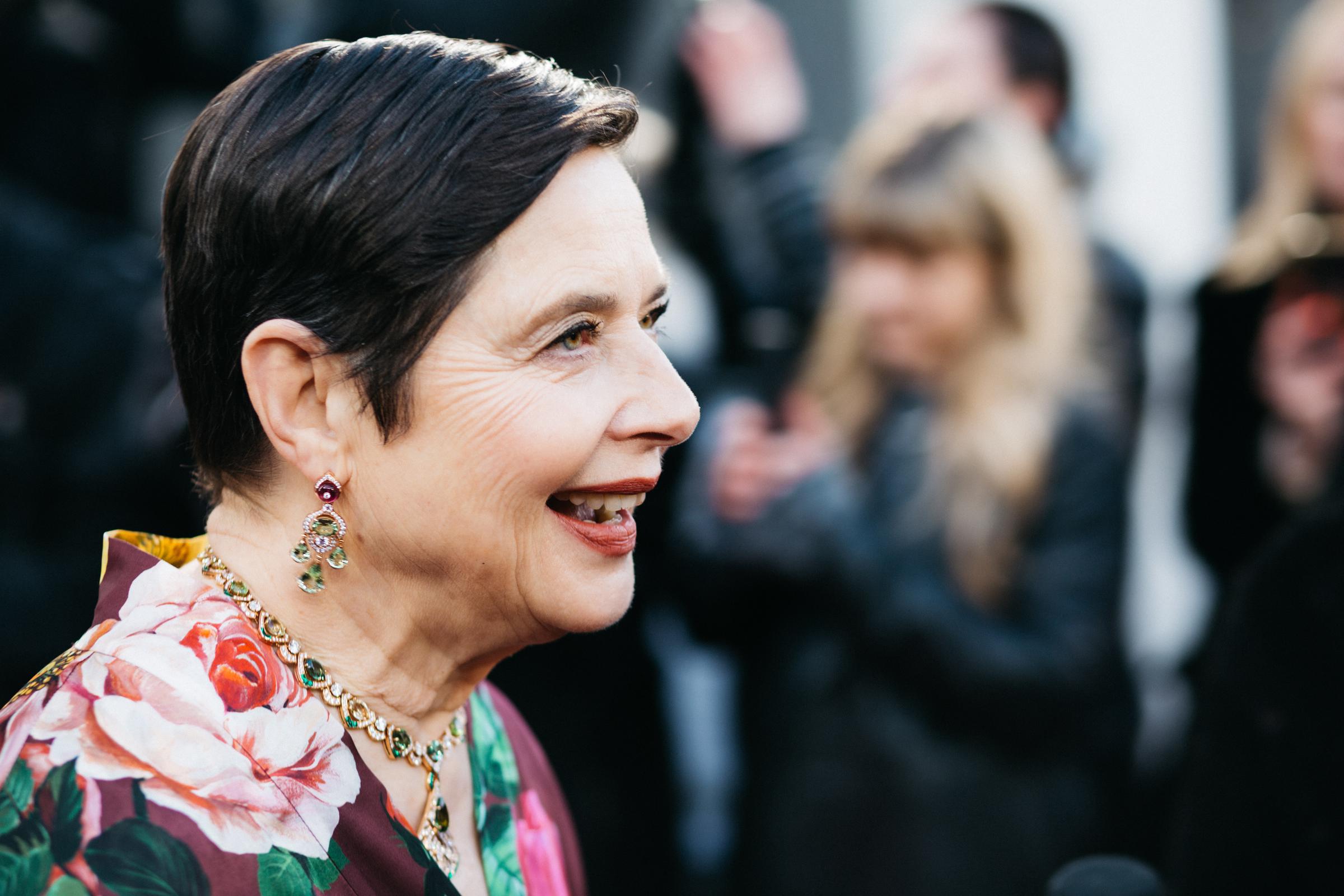 Isabella Rossellini arrives at the EE BAFTA Film Awards on February 16, 2025, in London, England. | Source: Getty Images