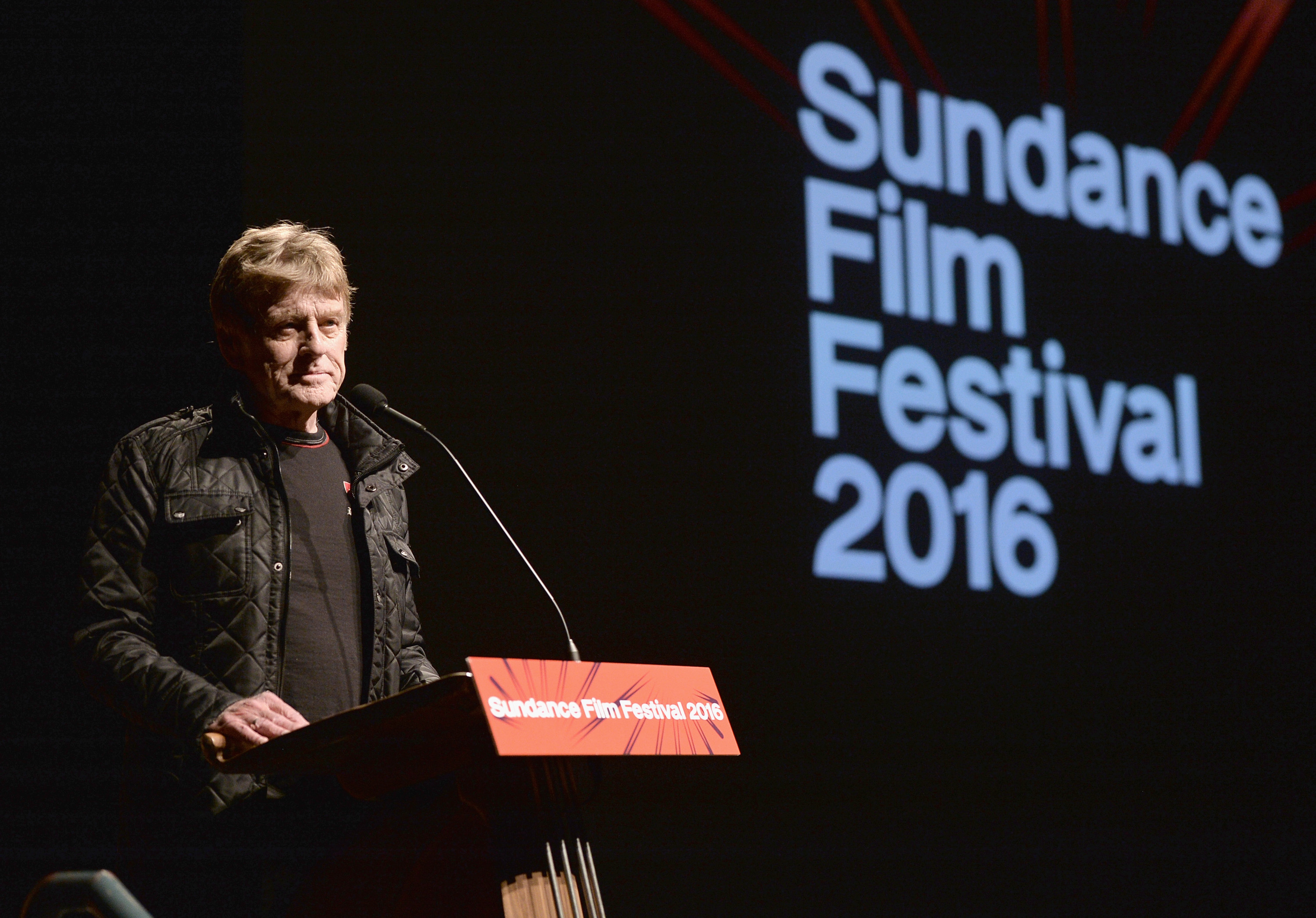 Robert Redford speaks at the "Norman Lear: Just Another Version Of You" Premiere during the 2016 Sundance Film Festival at Eccles Center Theatre on January 21, 2016, in Park City, Utah | Source: Getty Images