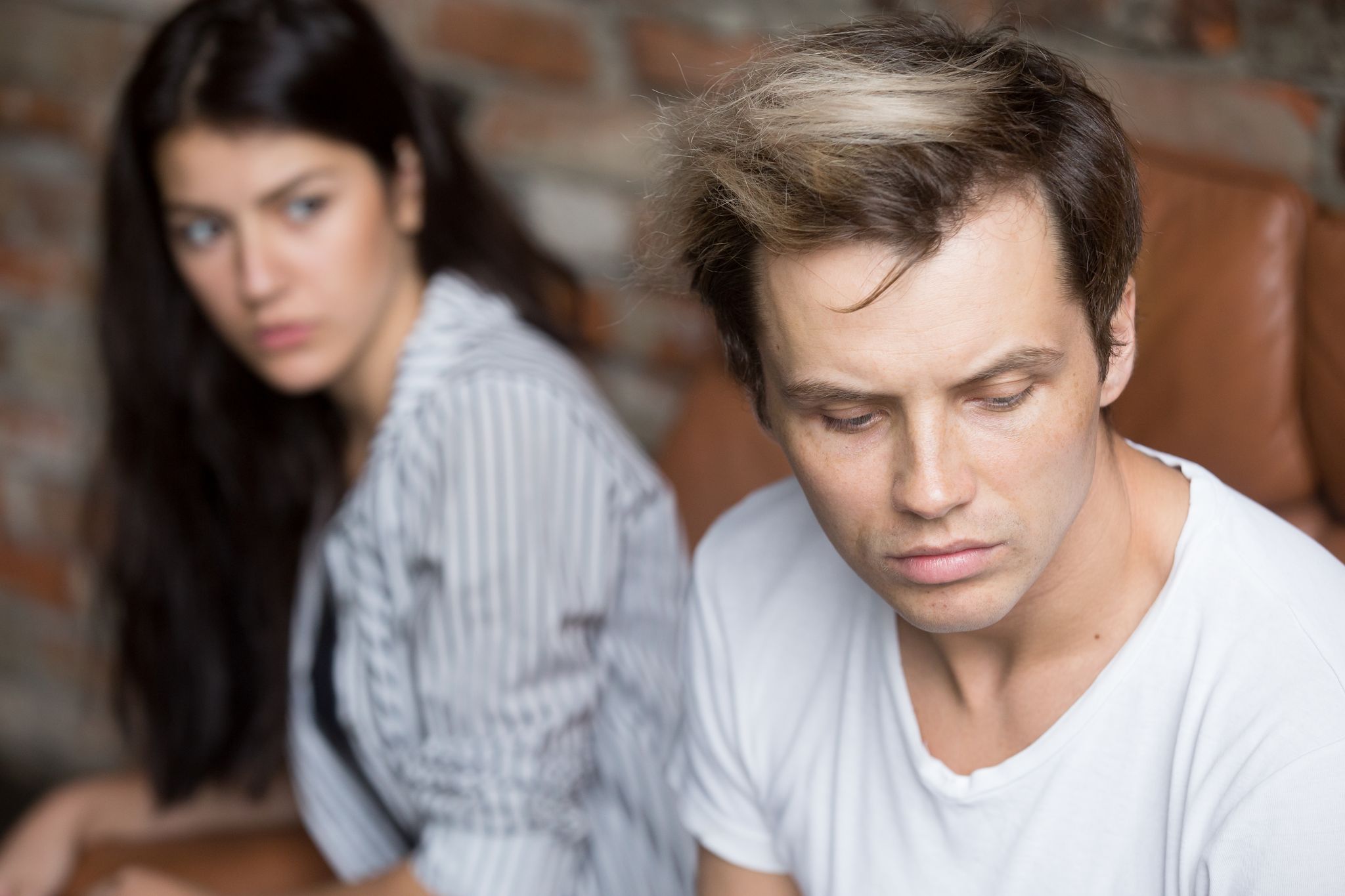 A couple in deep thought. | Source: Shutterstock