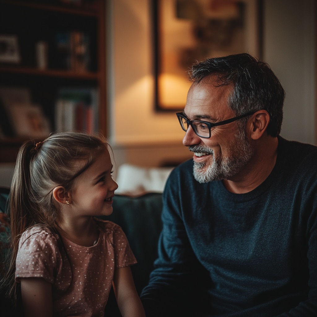 A father encouraging his daughter | Source: Midjourney