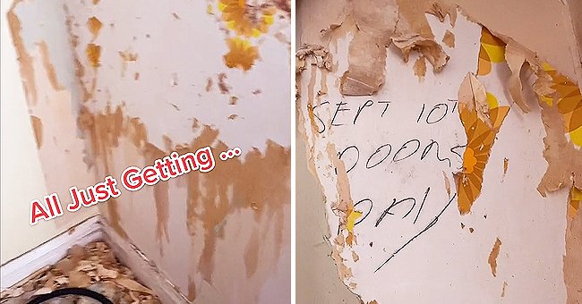 Photo of a strange writing on the wall | Photo: tiktok.com/@loubobang