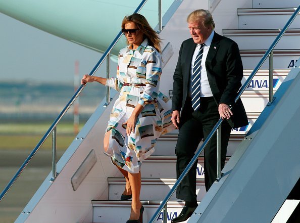 President Donald Trump and First Lady Melania Trump at Haneda International Airport on May 25, 2019 in Tokyo, Japan | Photo: Getty Images