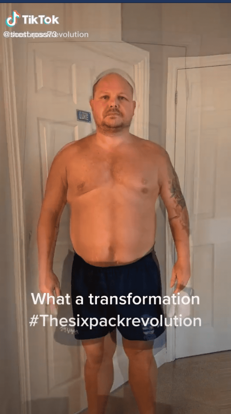 Father of two who underwent a body transformation. | Photo: tiktok.com/scott.ross73