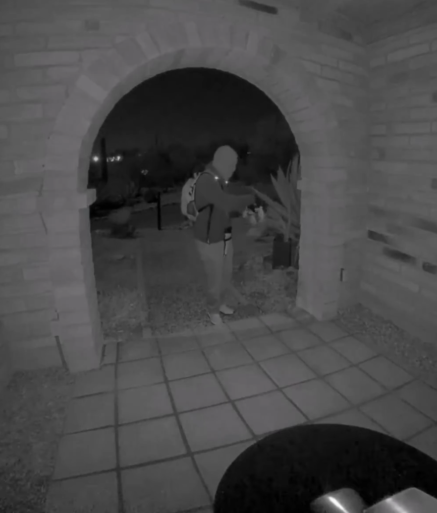 The newly released footage captures the person near Nancy Guthrie's plant, from a post dated February 10, 2026. | Source: Instagram Reel/savannahguthrie