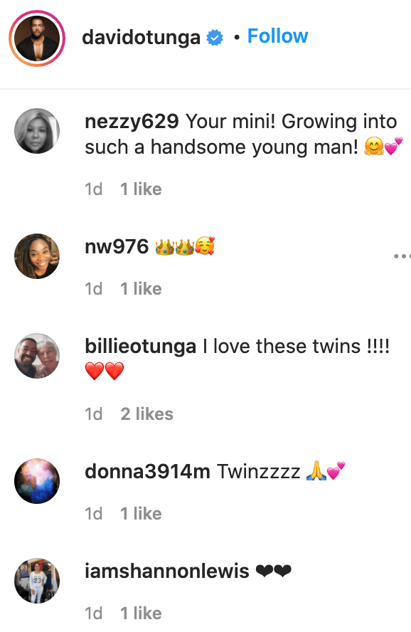 Fans' comments on David Otunga's post. | Source: Instagram/davidotunga