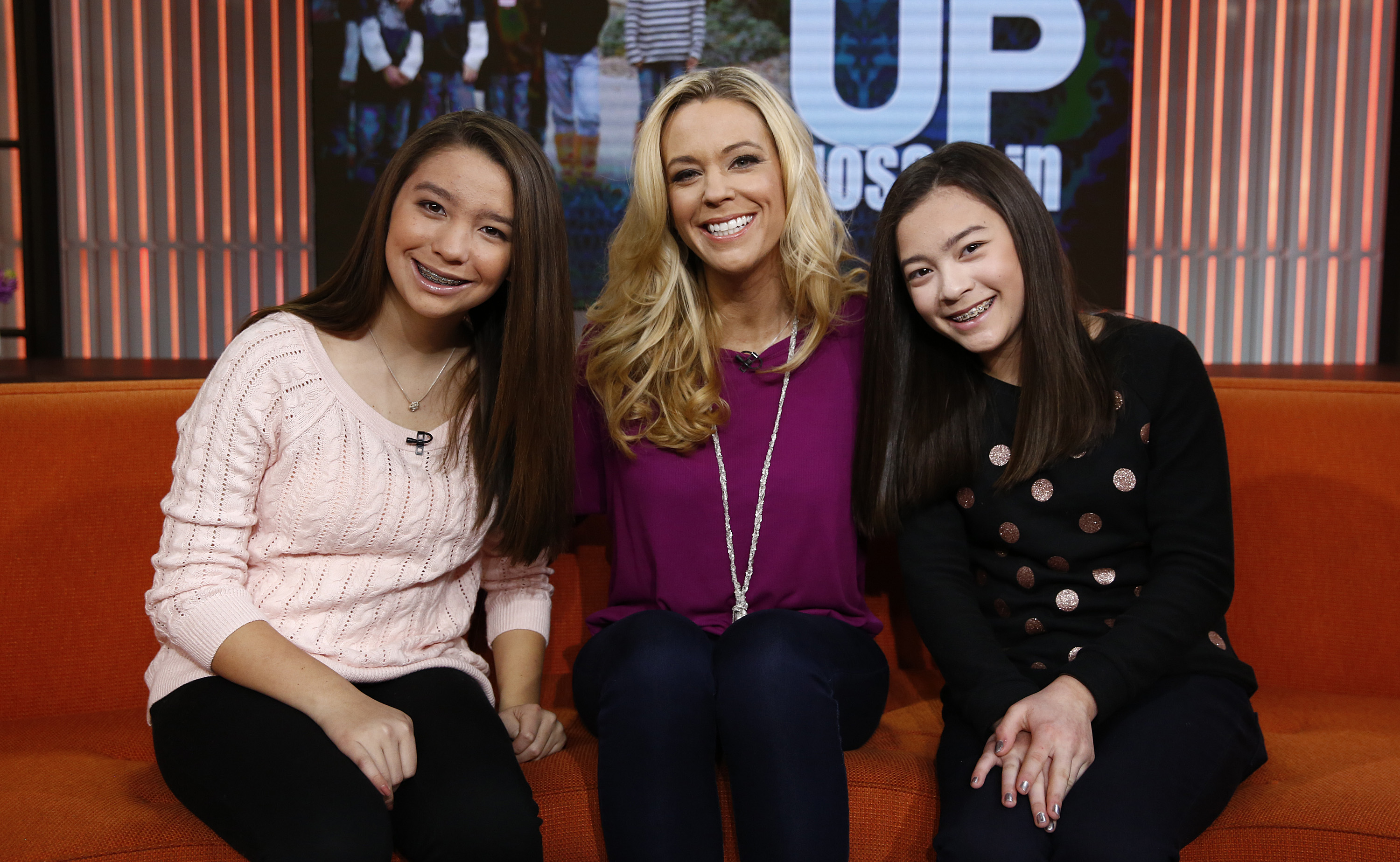 Cara, Kate, and Madelyn Gosselin on NBC News' "Today" in 2014. | Source: Getty Images