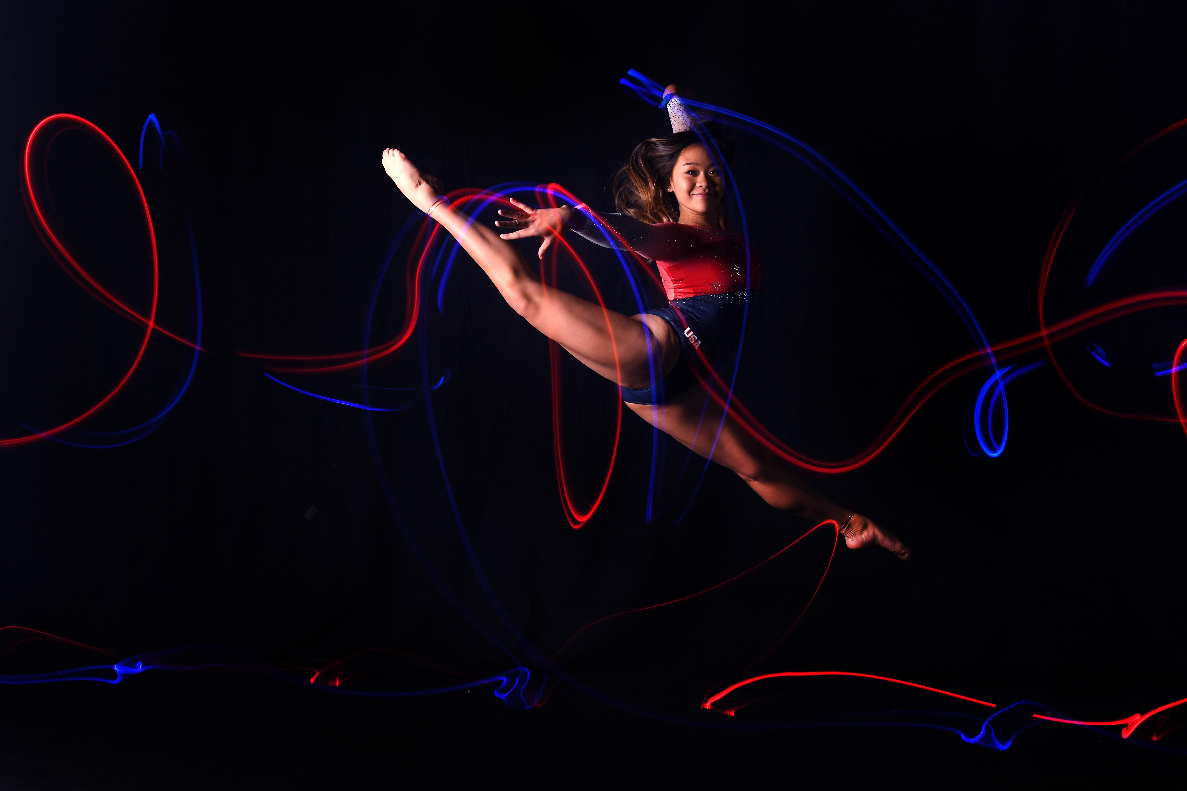 Suni Lee posing for a portrait during the Team USA Tokyo 2020 Olympic shoot on November 22, 2019, in West Hollywood, California. | Source: Getty Images