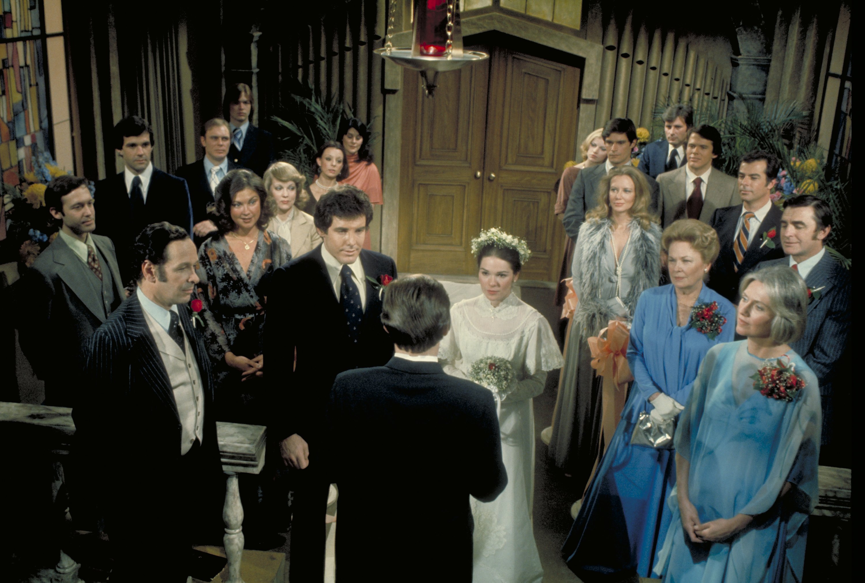 Nick Benedict and the cast of "All My Children" in an episode of "All My Children" in 1976 | Source: Getty Images