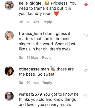 Fans comment on Carrie Underwood's post. | Source: Instagram/carrieunderwood