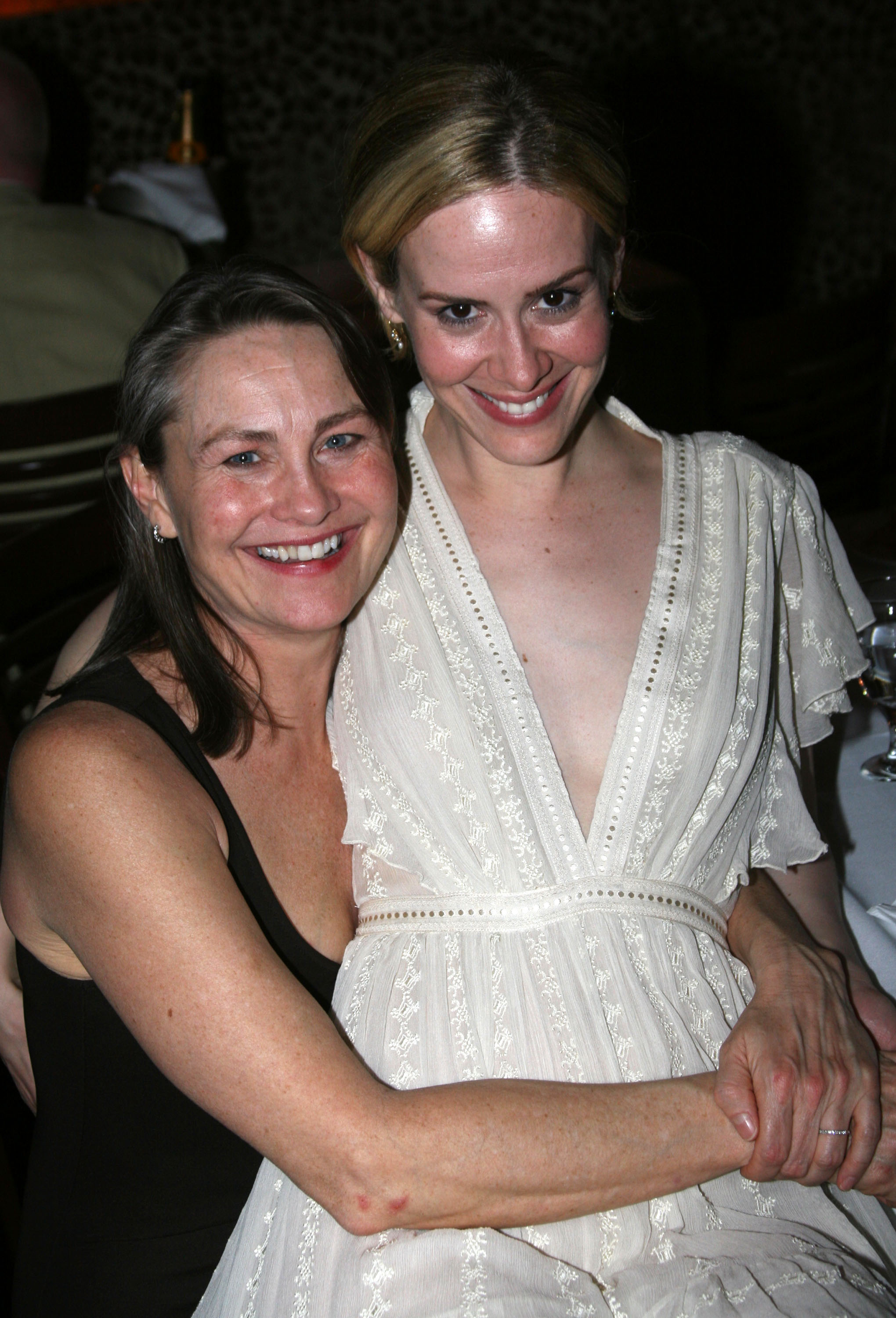 Cherry Jones and Sarah Paulson at the opening night for Brian Friel's "Faith Healer" on Broadway on May 4, 2006. | Source: Getty Images