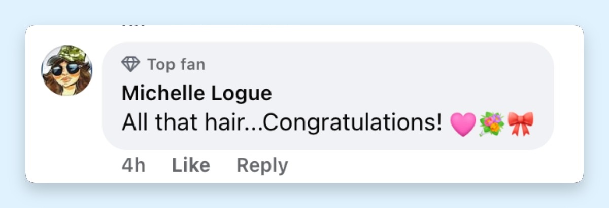 A netizen's comment about Alaina Scott's baby's feature from a post dated April 22, 2026 | Source: Facebook/People