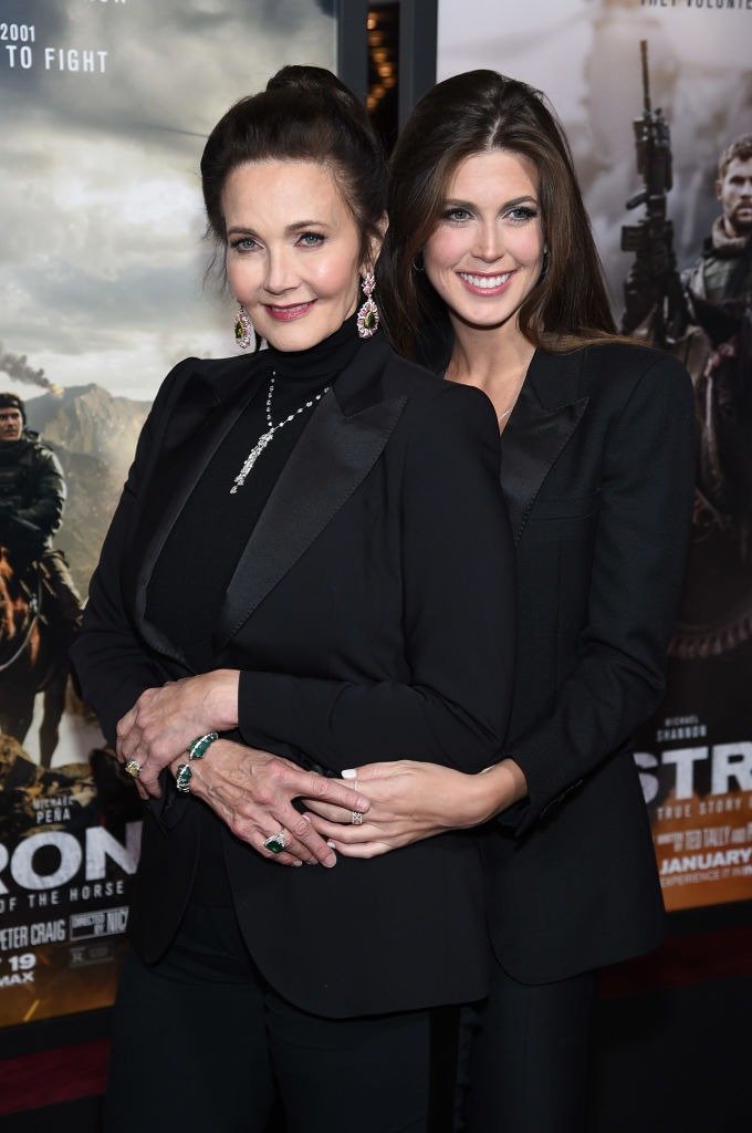 Actress Lynda Carter and Jessica Altman at the world premiere of "12 Strong" at Jazz at Lincoln Center on January 16, 2018 in New York City. | Source: Getty Images