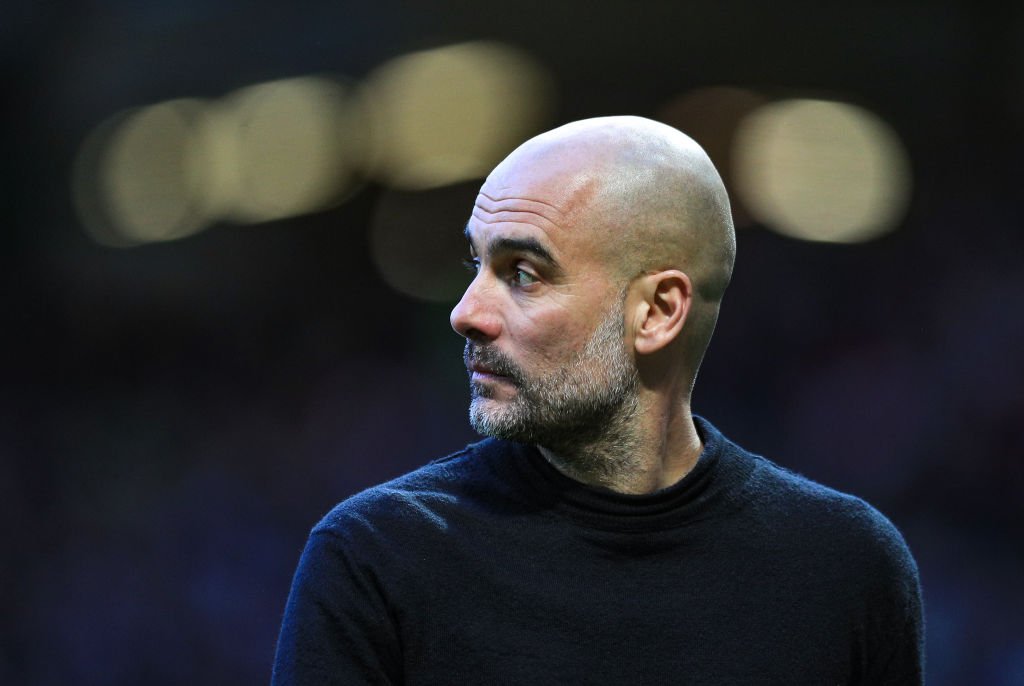 Pep Guardiola, Manager of Manchester City looks on during the Premier League match between Manchester United and Manchester City at Old Trafford on March 08, 2020. | Photo: Getty Images