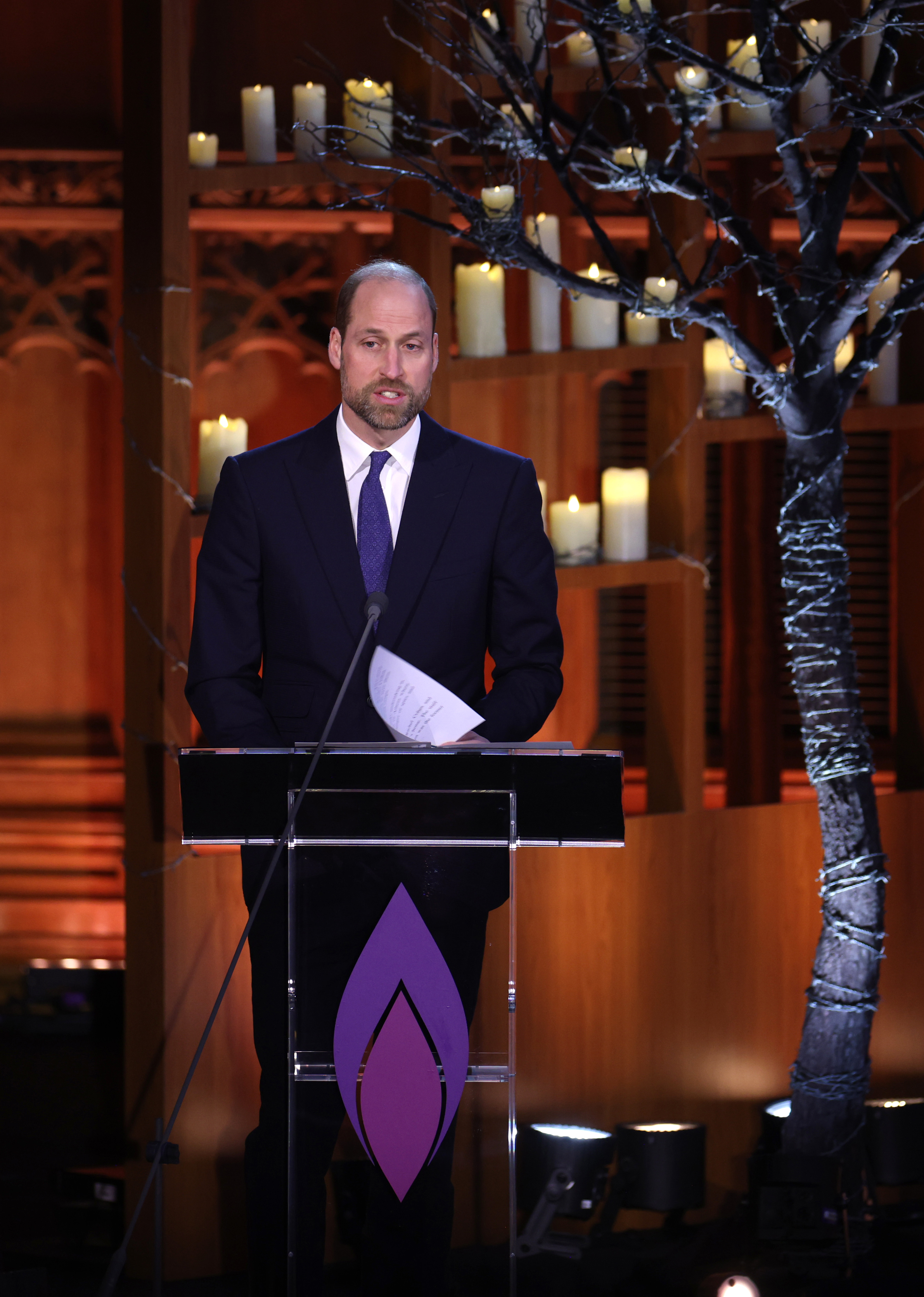 Prince William, Prince of Wales speaks during a ceremony commemorating Holocaust Memorial Day in London, England, on January 27, 2025 | Source: Getty Images