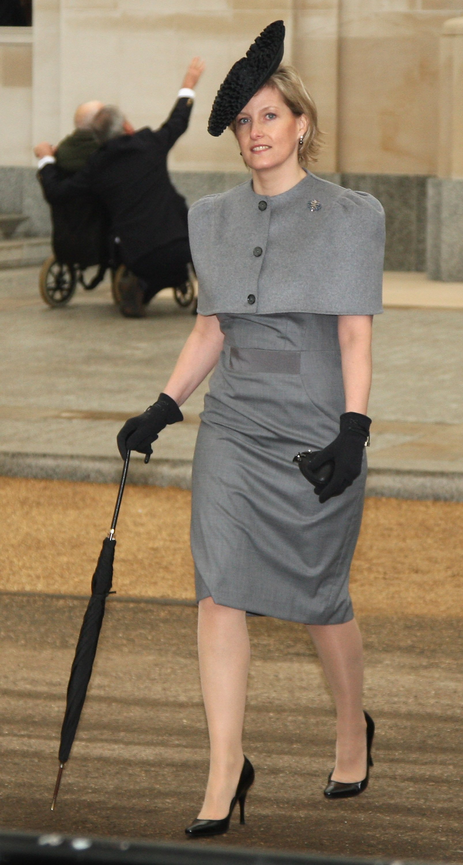 Sophie, Countess of Wessex arrives for the unveiling of a new statue of Queen Elizabeth, the Queen Mother on the Mall on February 24, 2009 in London, England  | Source: Getty Images