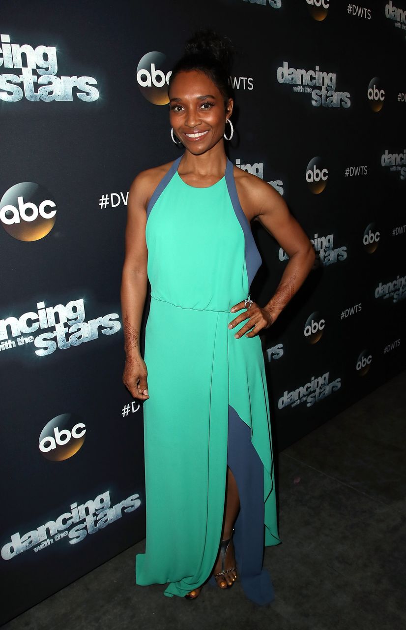 Rozonda "Chilli" Thomas during the "Dancing with the Stars" Season 24 at CBS Televison City on April 24, 2017 in Los Angeles, California. | Source: Getty Images
