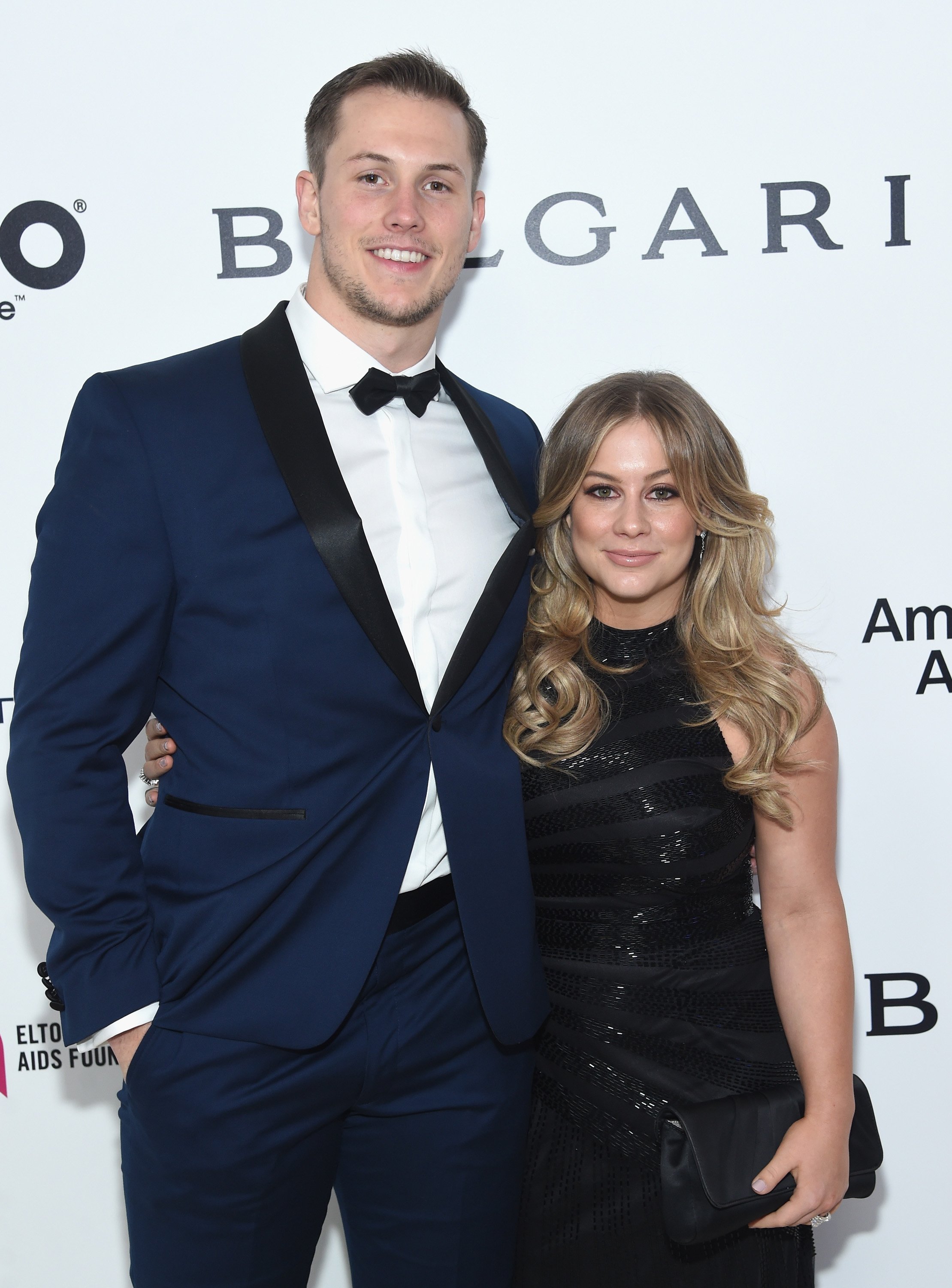 Olympic Gymnast Shawn Johnson and Andrew East attend the 25th Annual Elton John AIDS Foundation's Academy Awards Viewing Party at The City of West Hollywood Park on February 26, 2017 in West Hollywood, California. | Source: Getty Images