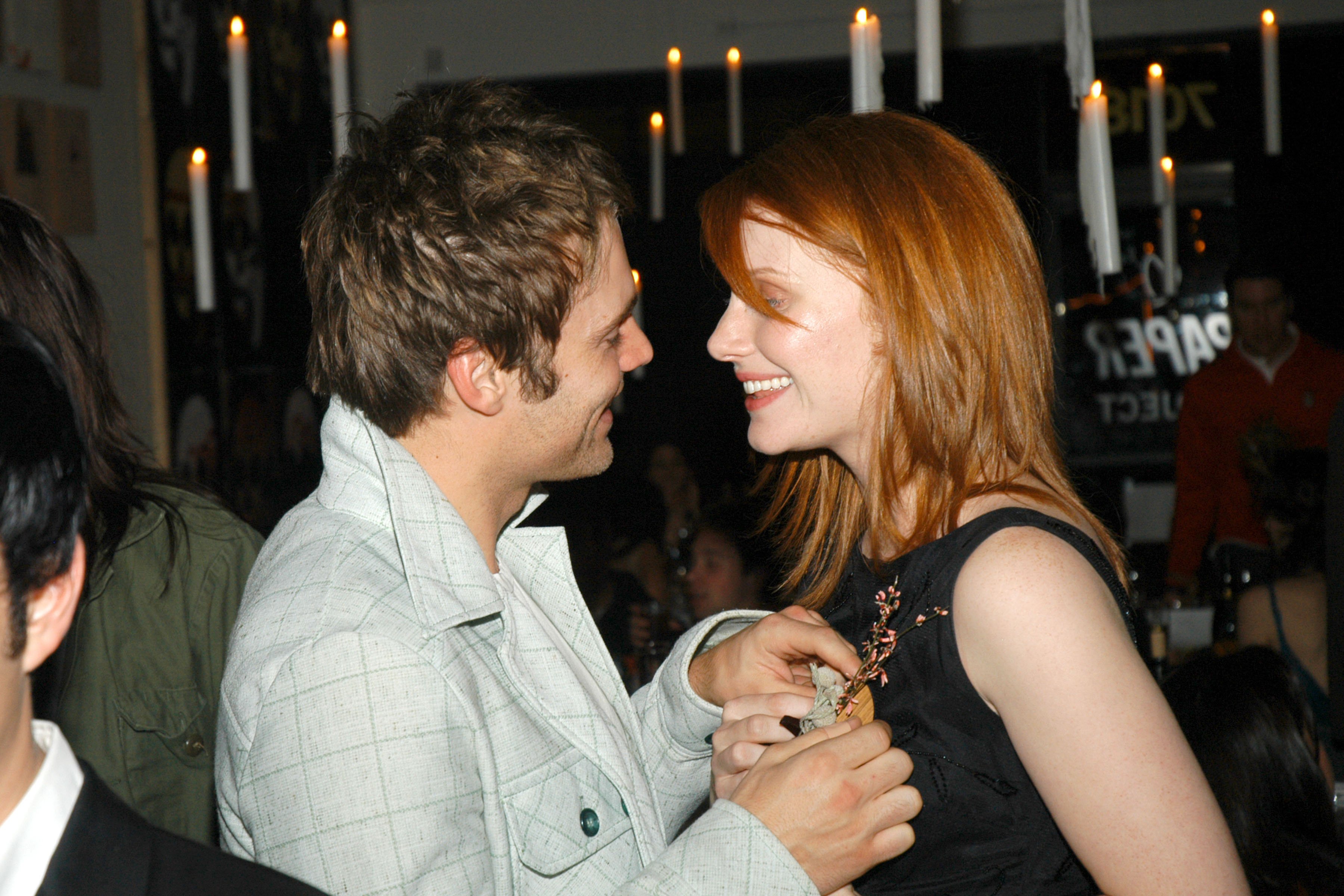 Seth Gabel and Bryce Dallas Howard at Paper Magazine's Last Supper Party on December 11, 2005. | Source: Getty Images