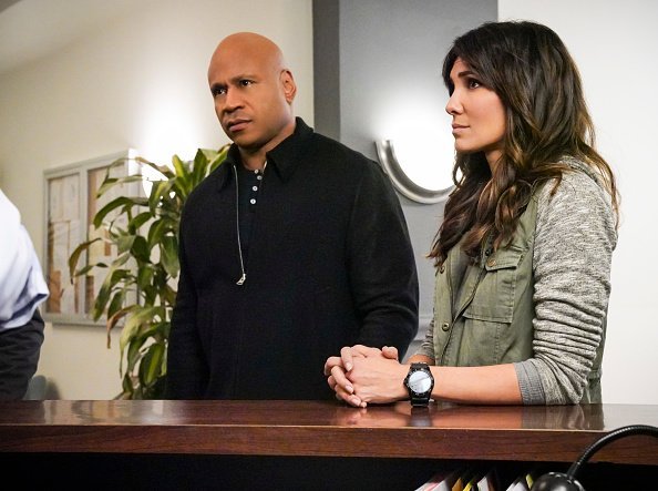  LL COOL J (Special Agent Sam Hanna) and Daniela Ruah during the filming of NCIS on Sunday, March 24 | Photo: Getty Images