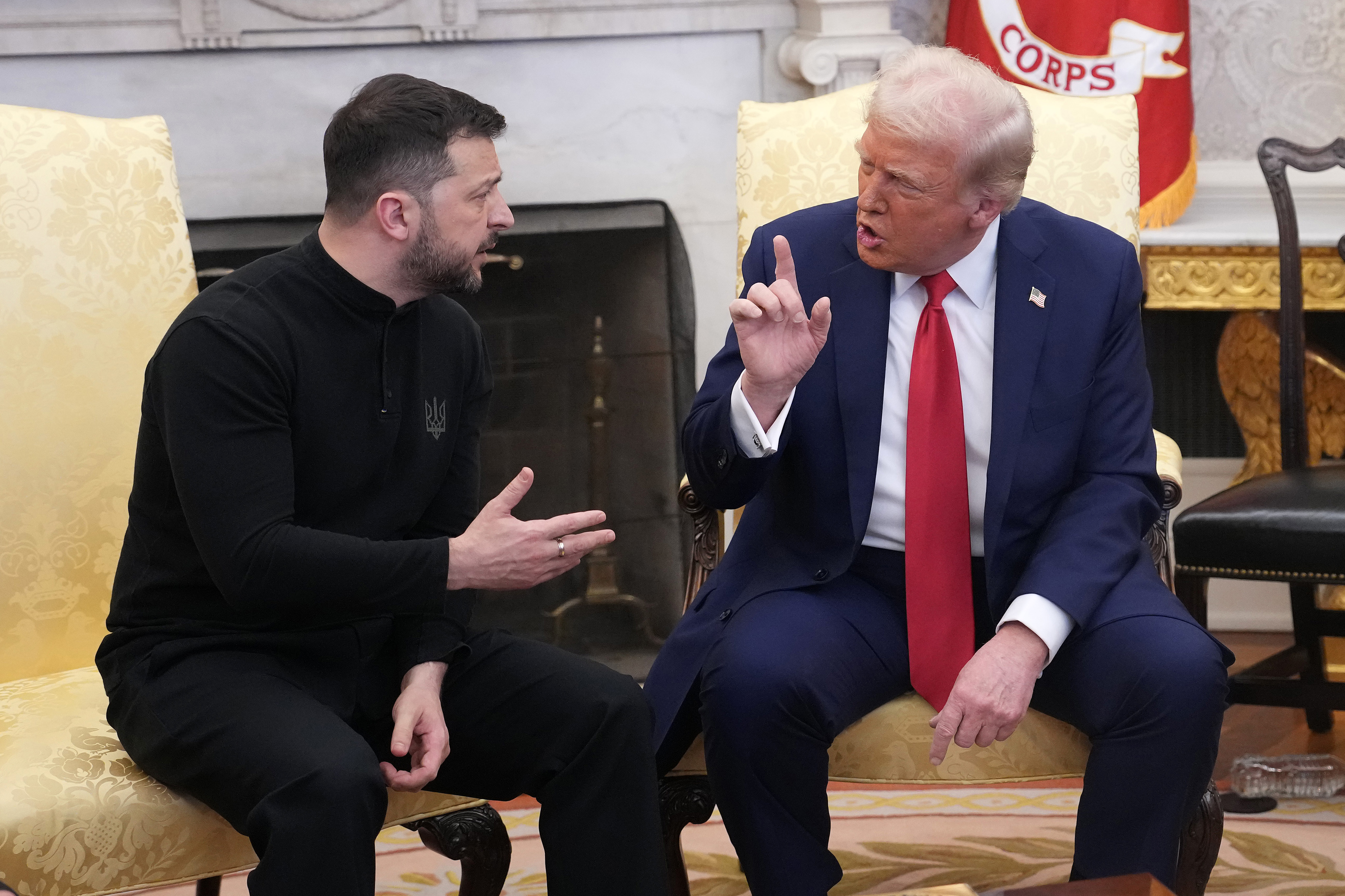 President Donald Trump and Ukrainian President Volodymyr Zelenskyy meet in the Oval Office in Washington, DC on February 28, 2025 | Source: Getty Images