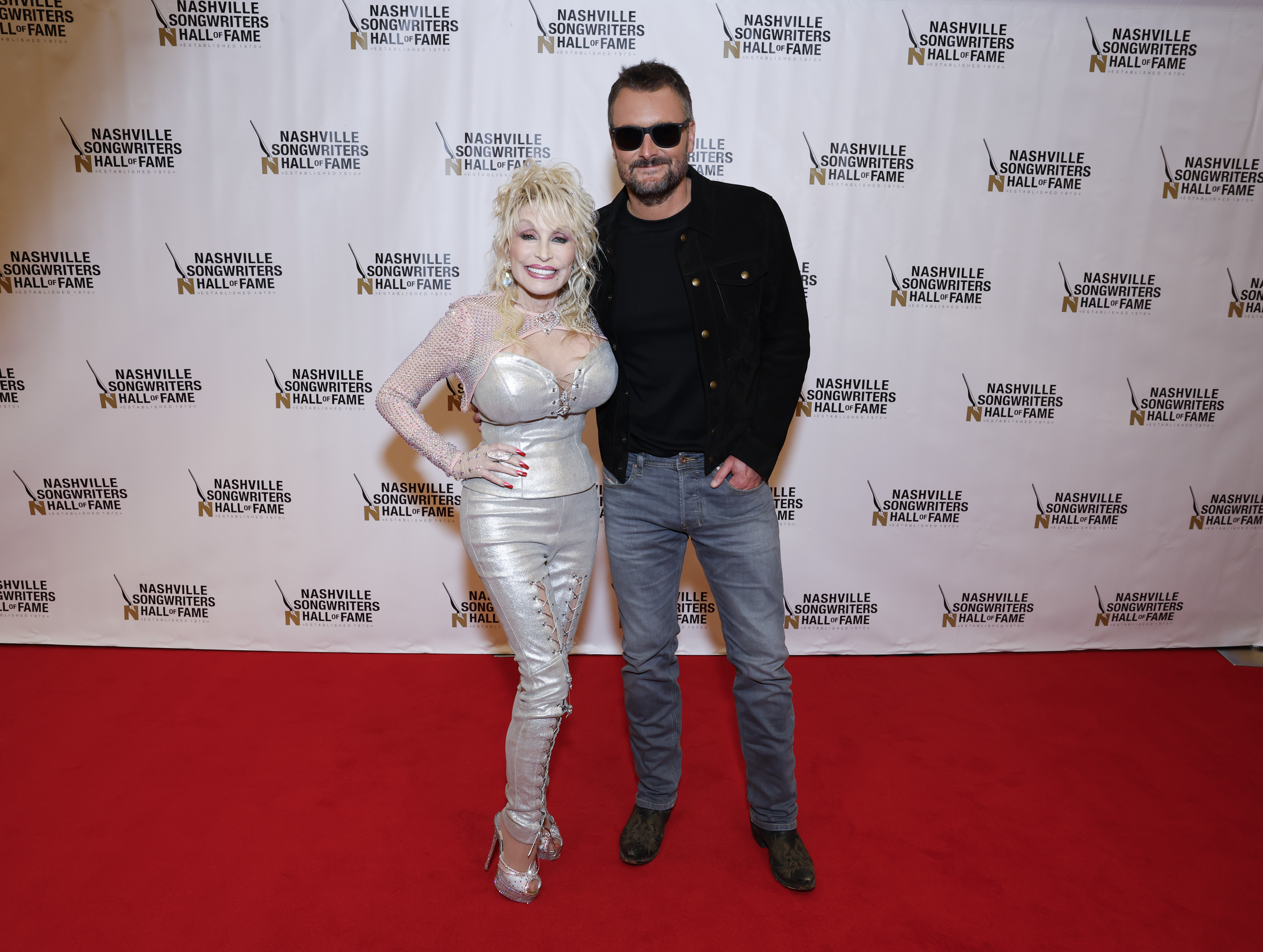 Dolly Parton and Eric Church at the 53rd Anniversary Nashville Songwriters Hall of Fame Gala at Music City Center on October 11, 2023, in Nashville, Tennessee. | Source: Getty Images