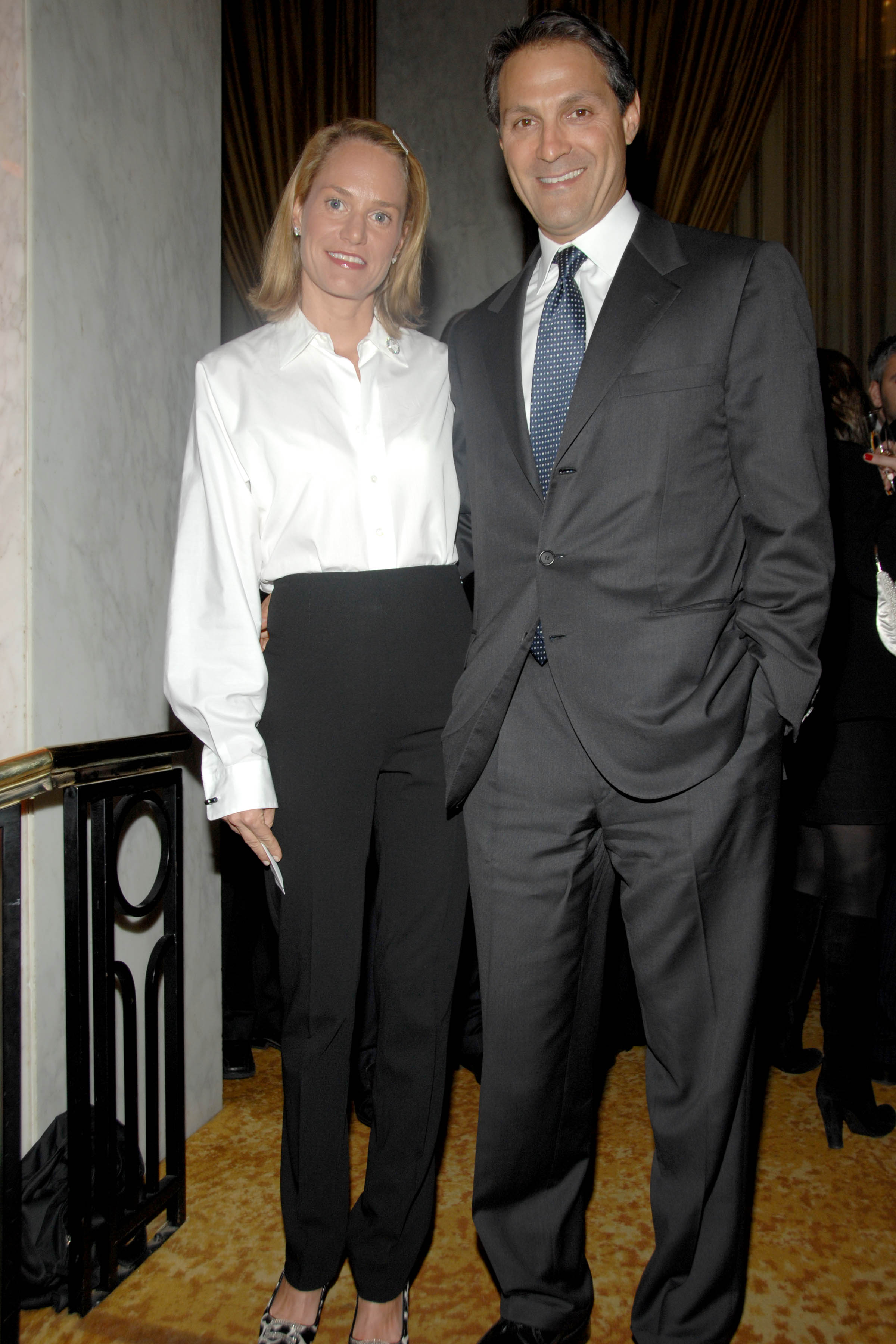 Sarah Addington and Ari Emanuel attend SAKS FIFTH AVENUE'S 'UNFORGETTABLE EVENING' Benefiting Entertainment Industry Foundation's (EIF) Women's Cancer Research Fund at Beverly Wilshire Hotel on February 20, 2008, in Beverly Hills, California. | Source: Getty Images