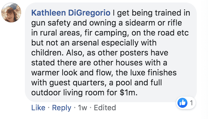 Fan's opinion on Jim Bob and Michelle Duggar's alleged gun room. | Source: Facebook/Duggar Family News: Life is not all pickles and hairspray