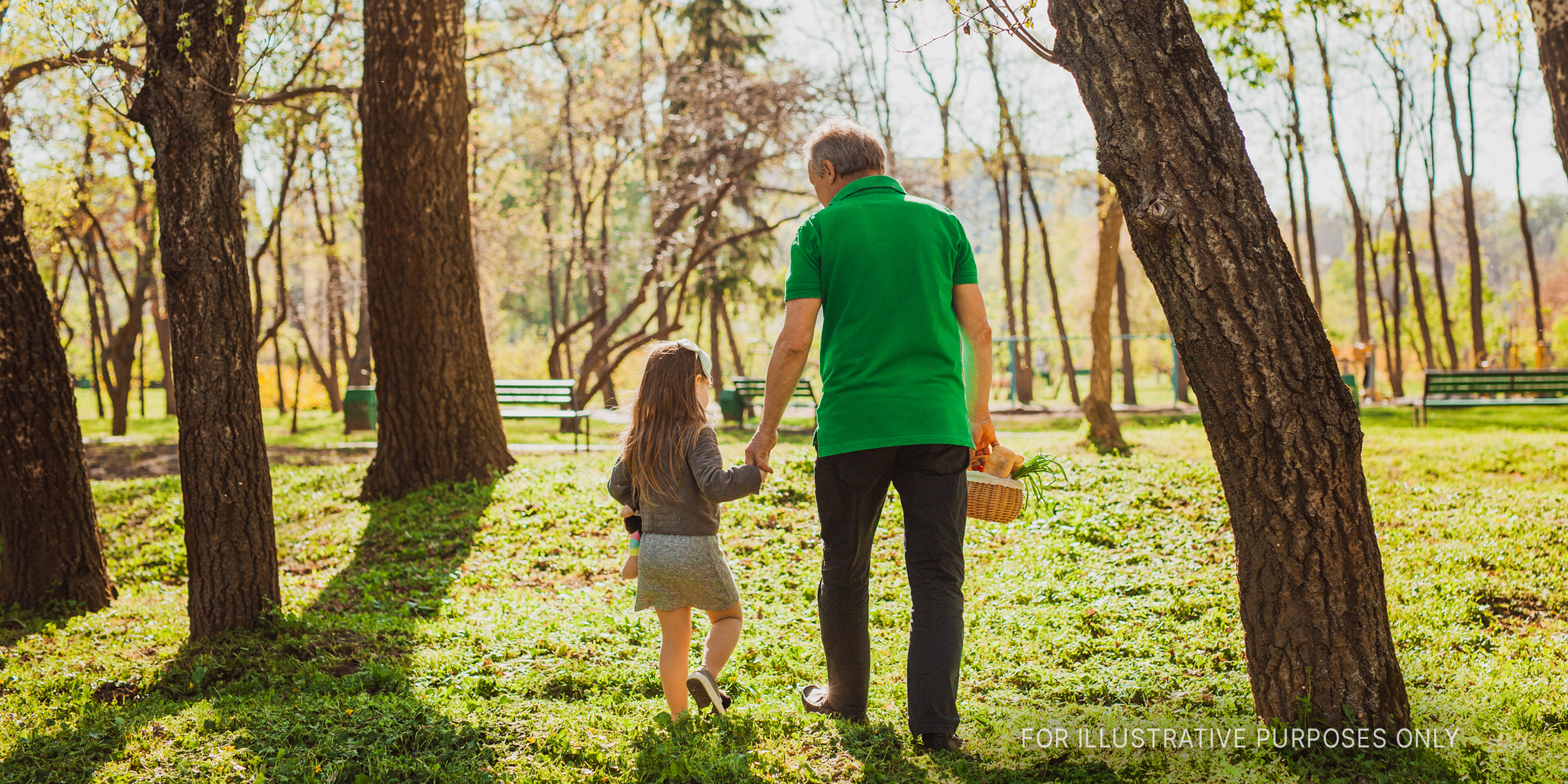Man Walking With A Little Girl. | Source: Shutterstock
