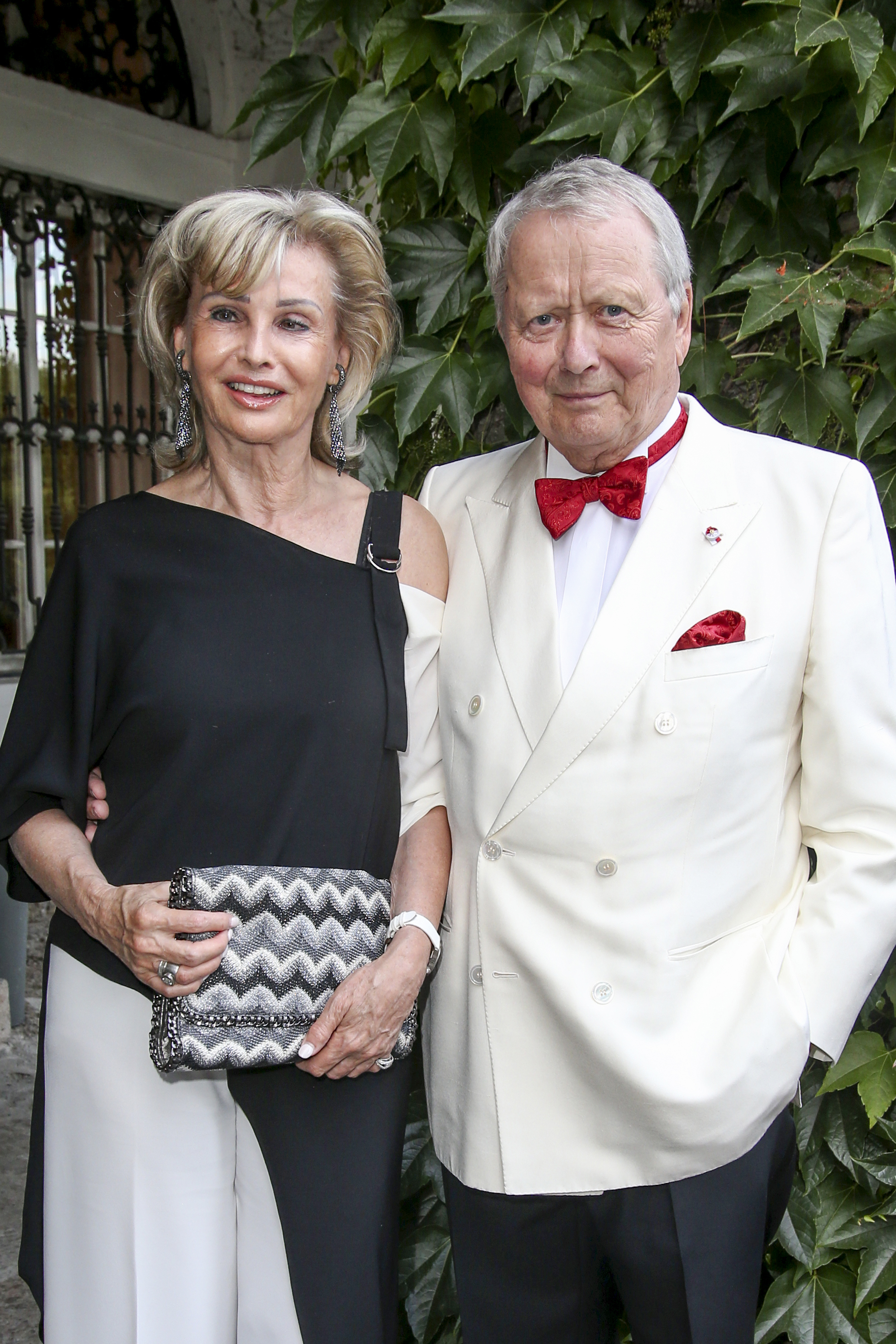 Wolfgang Porsche and his partner Claudia at Schloss Leopoldskron on July 26, 2018 in Salzburg, Austria. | Source: Getty Images