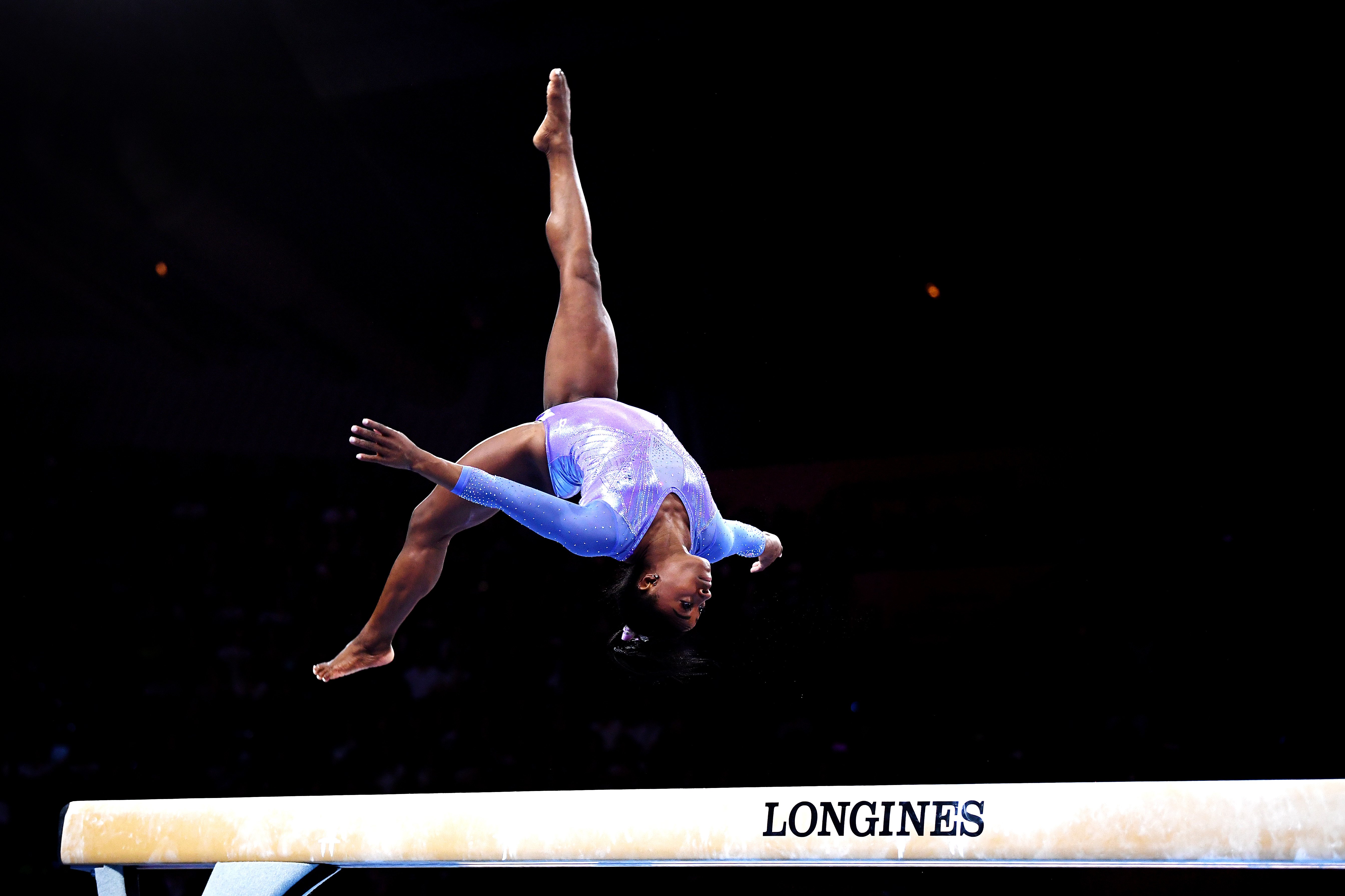 Simone Biles competes the the 49th FIG Artistic Gymnastics World Championships on October 13, 2019 in Stuttgart, Germany. | Source: Getty Images