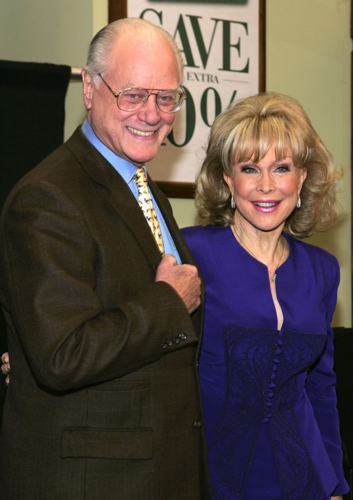 Actors Larry Hagman and Barbara Eden attend the "I Dream of Jeannie" DVD Launch at Barnes & Noble Bookstore | Getty Images