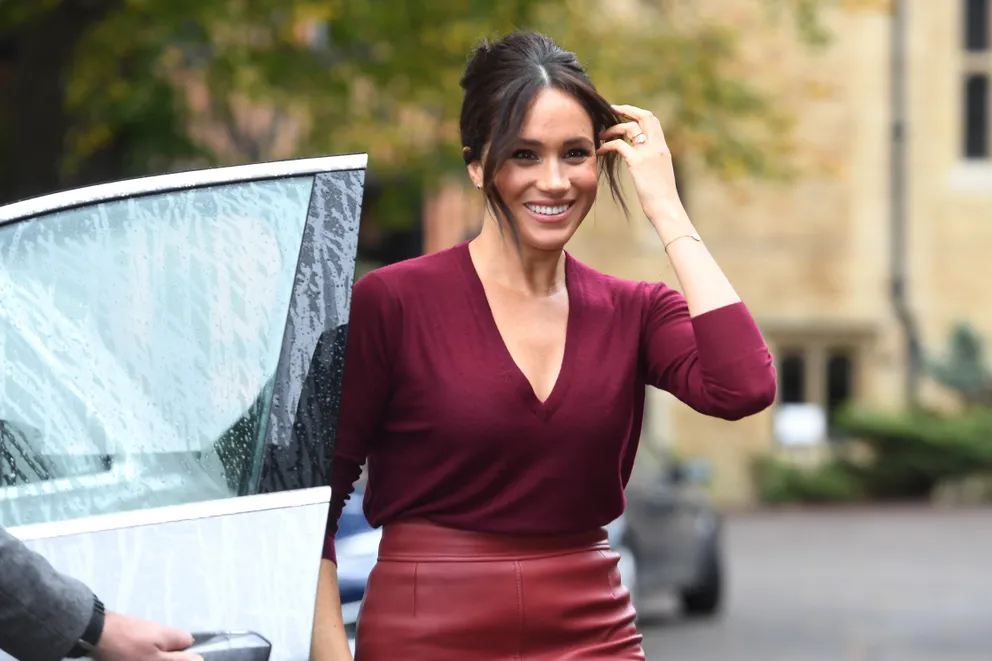 Meghan Markle joins a Gender Equality Round Table with the Queens Commonwealth Trust (QCT) and One Young World at Windsor Castle on 25 October 2019. |  Photo: Getty Images