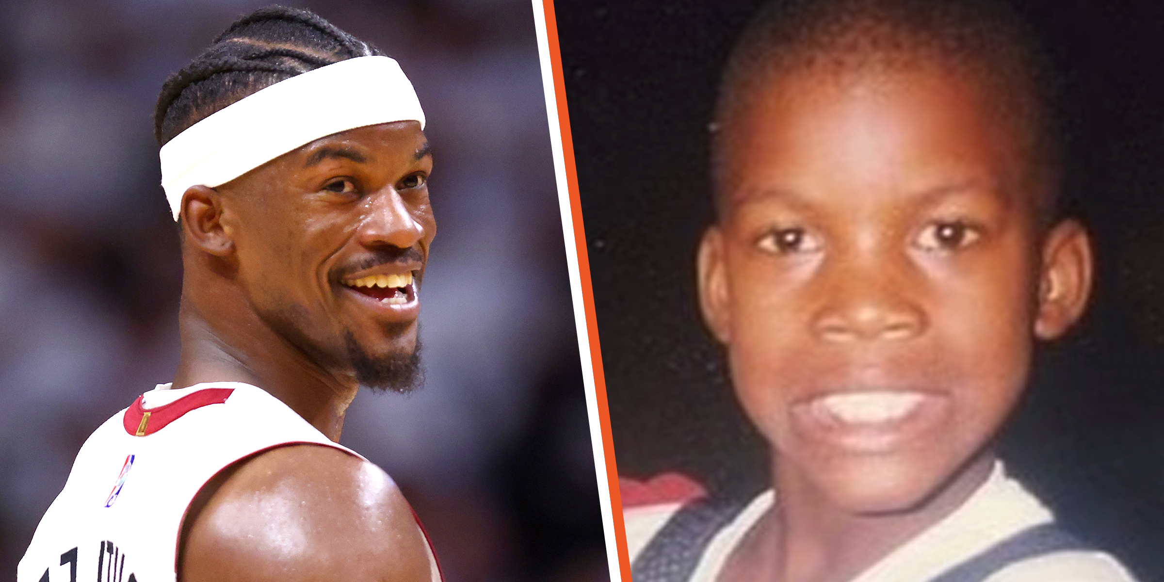Jimmy Butler III, 2022 | Jimmy Butler as a child | Source: Getty Images | Instagram/jimmybutler