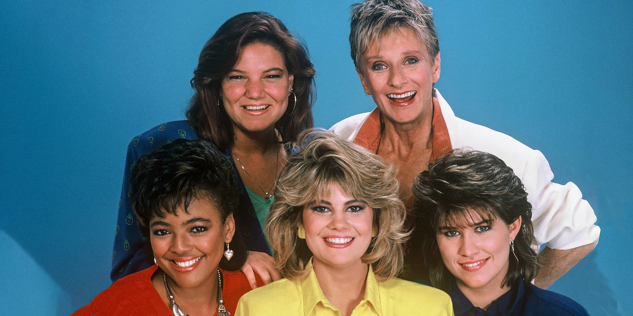 Mindy Cohn, Cloris Leachman, Nancy McKeon, Lisa Whelchel, and Kim Fields | Source: Getty Images