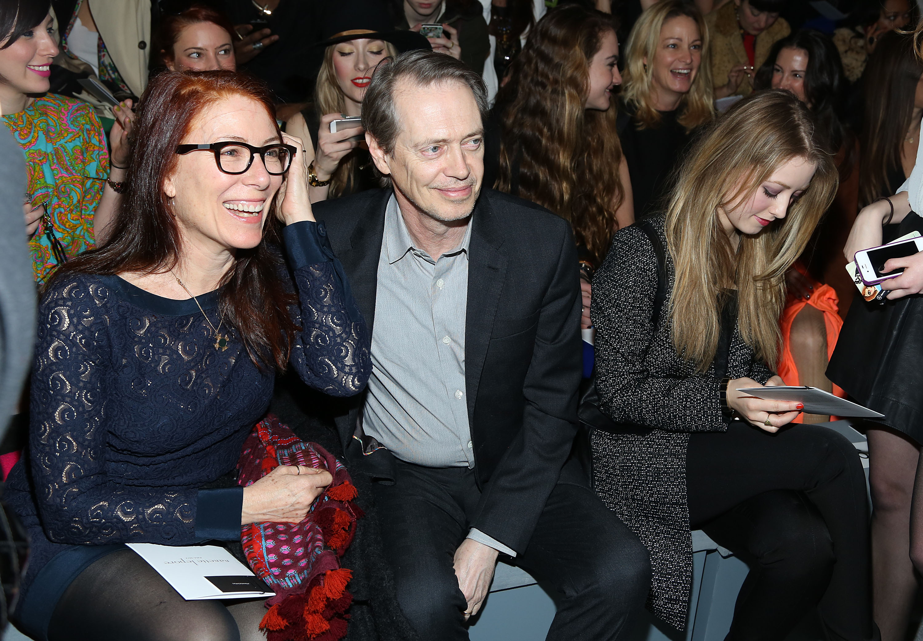 Steve Buscemi and wife Jo Andres attend Nanette Lepore during Fall 2013 Mercedes-Benz Fashion Week at The Stage at Lincoln Center on February 13, 2013 in New York City | Source: Getty Images