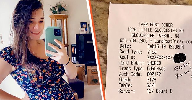 Seven-Month-Pregnant Waitress Gets Generous Tip and Kind Note from a Policeman