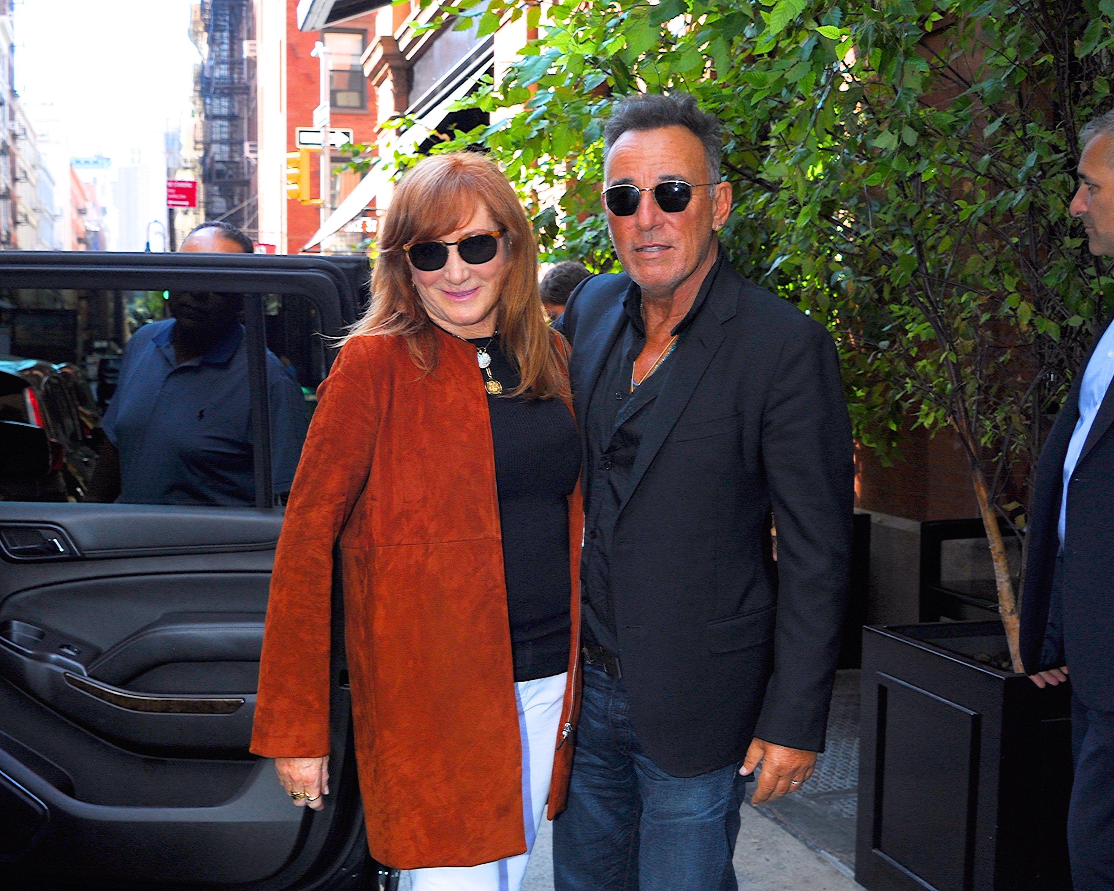 Bruce Springsteen and wife Patti Scialfa seen out and about in Manhattan on September 27, 2019 in New York City. | Source: Getty Images